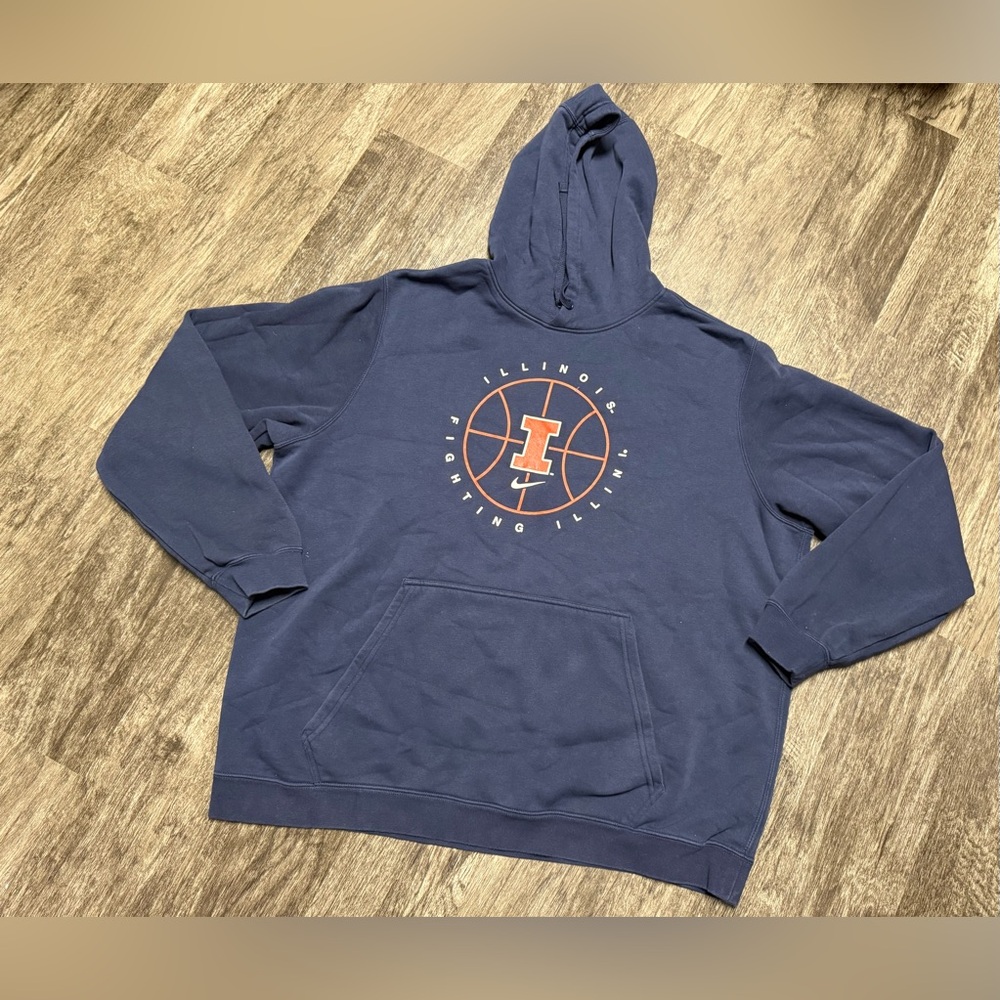 Vintage UofI Fighting ILLINI Hoodie SWEATSHIRT University ILLINOIS